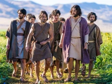 "The Chosen" cast, led by actor Jonathan Roumie in the role of Jesus Christ and Shahar Isaac playing Simon Peter.